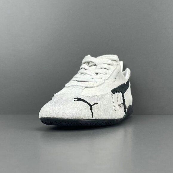 Puma Black And White Thin-Soled Low-Top Sneakers - Picture 9 of 11